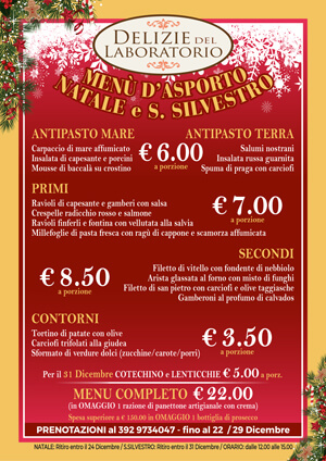 Menù Pranzo di Natale Milano - Anteprima