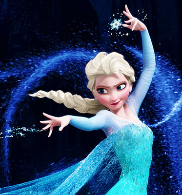Torta Frozen con panna - Elsa