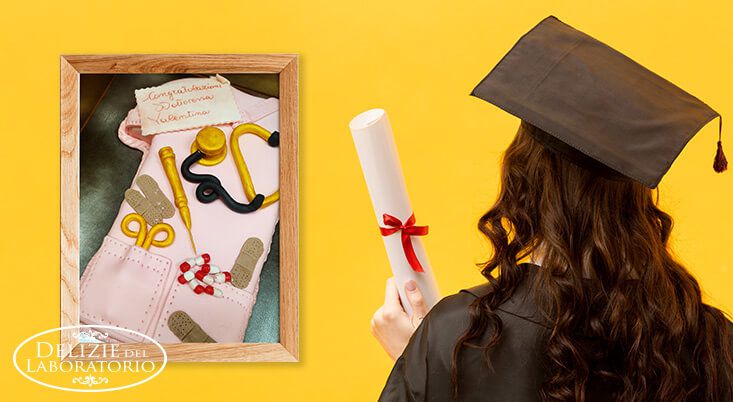 Torta di Laurea con Pasta di Zucchero per Valentina